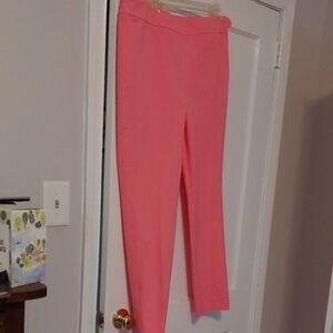 Talbots Pink Ankle Cropped Pants with Structured Fabric